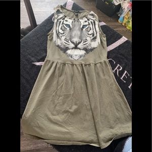 Forever 21 tiger front casual dress.